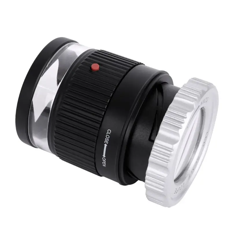 

30 Magnification Cylindrical Scale Optical Glass Lens Focusing Magnifier