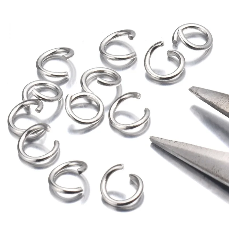 

1000pcs Stainless Steel Jump Ring Open Loop Rings Connectors for DIY Earring Bracelet Necklace Jewelry Making Wholesale