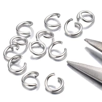 1000pcs stainless steel jump ring open loop rings connectors for diy earring bracelet necklace jewelry making wholesale
