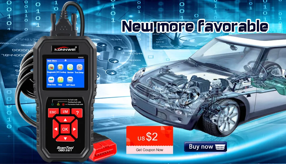 OBD2 сканер OBD Автомобильный диагностический инструмент KONNWEI KW680 считывание четких кодов ошибок русский OBD2 автомобильный сканер