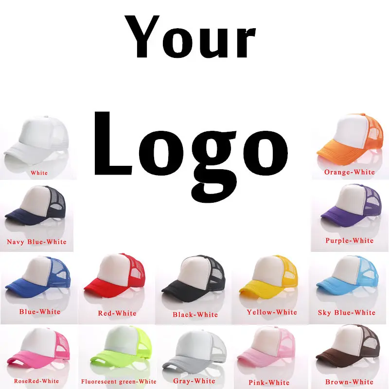 Кепка тракер для мужчин и женщин регулируемая бейсболка с пустыми сетчатыми