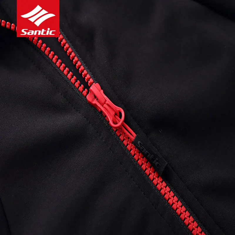 Santic Cycling Jersey Men Long Sleeve Winter Fleece Thermal MTB Road Bike Jacket Windproof Warm Reflective Riding Clothing | Спорт и