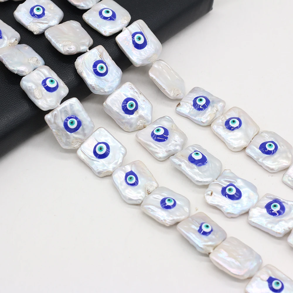 

Натуральный пресноводный жемчуг барокко квадратные односторонние бусины в форме глаза самодельные женские изысканные бриллианты Ювелирн...