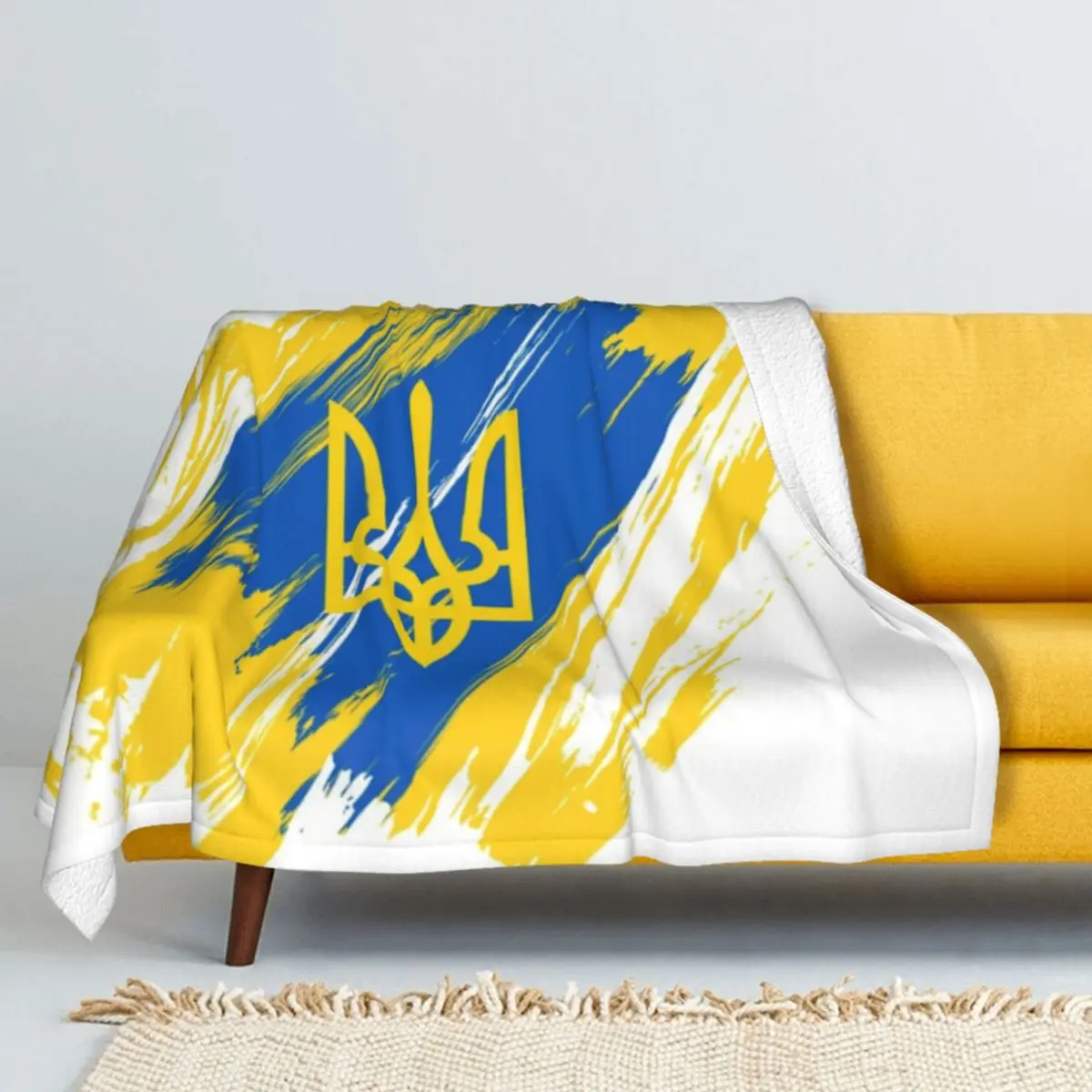 

Украинское зимнее утепленное Двухслойное шерстяное одеяло YKpaiha, Коралловое Флисовое одеяло, теплое постельное белье, диван, детское мультя...