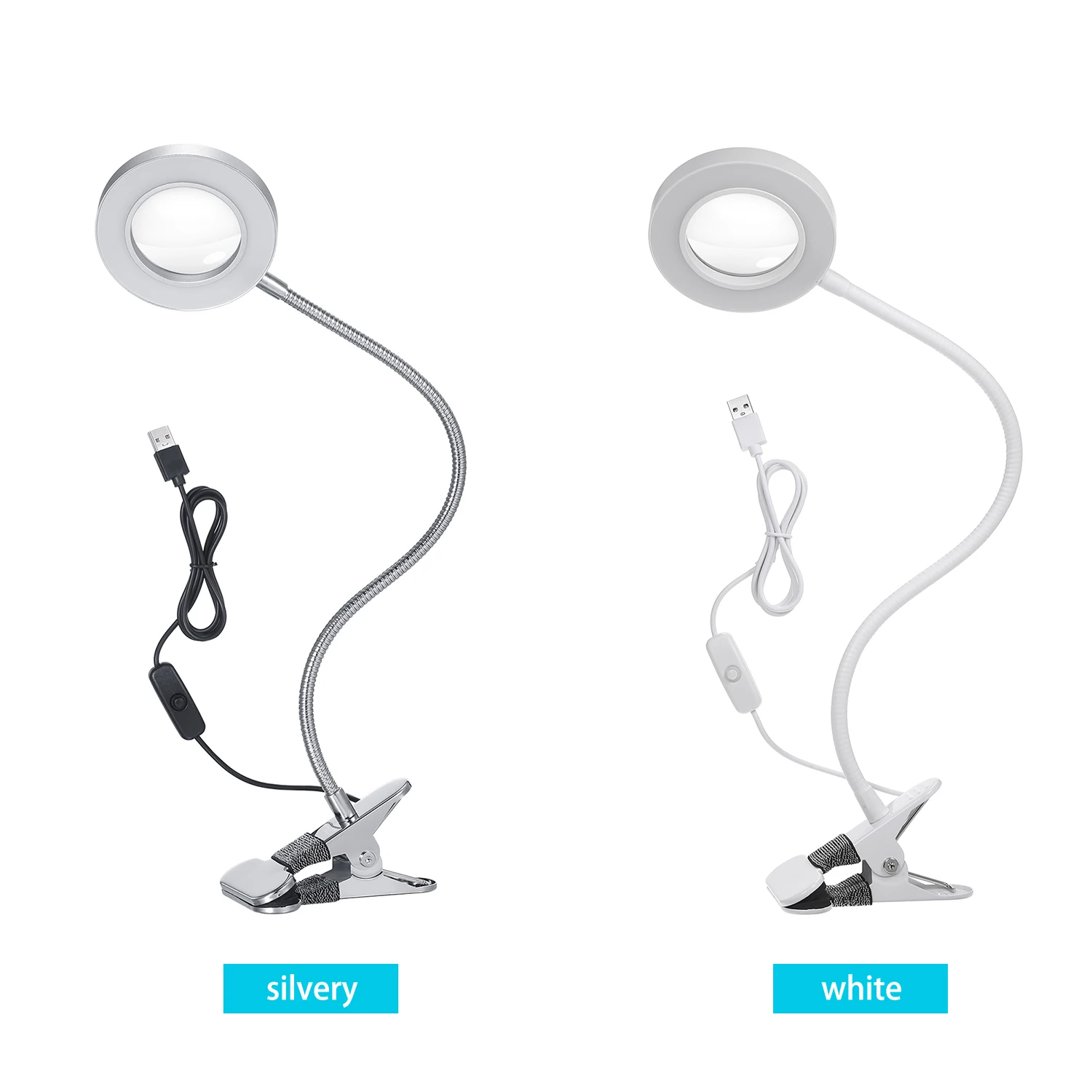 Настольный светильник с usb зарядкой увеличительным стеклом настольная лампа для