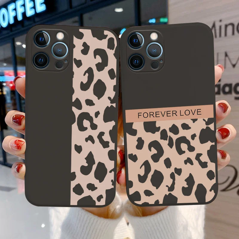 Case For Iphone 12 Pro Max Cover Iphone 11 13 Pro Max Mini X XR SE 2020 7 8 Plus XS Max 6 6S Leopard Zebra pattern Coque Funda