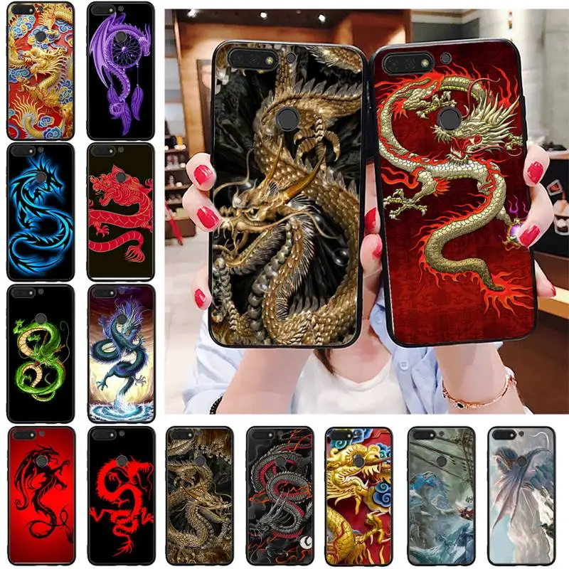 Мягкий резиновый чехол для телефона Babaite в китайском стиле из ТПУ с драконом Huawei