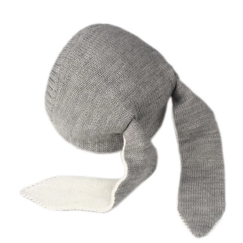 Шапка с кроличьими ушками для младенцев вязаные шапки детей зимние детские