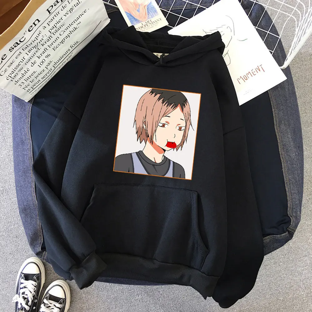 

Pure Cotton Japanese Anime Haikyuu Sweatshirt Kenma Kozume new spring Casual Fashion Loose Cotton Crew Neck women Hoodie