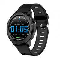 black blood pressure monitoring wrist sports smart watch color touching screen ip68 waterproof 1 2 inch heart rate