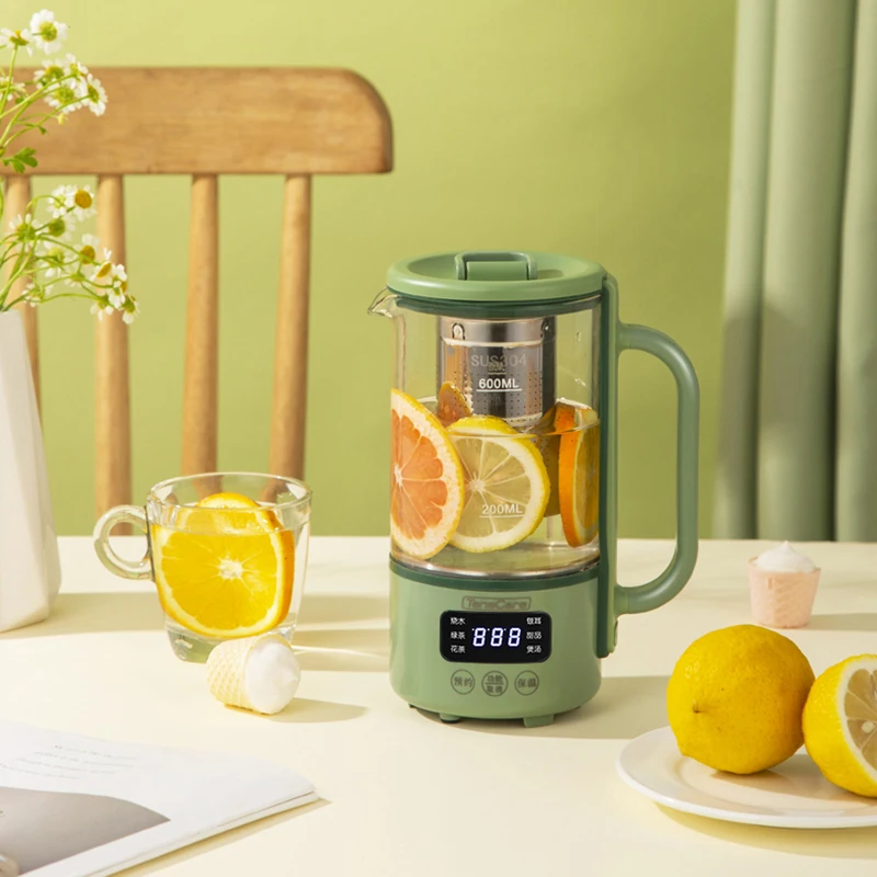 

600ml Household Glass Electric Kettle Mini Health Preserving Pot With Filter Multifunctional Tea Dessert Cooking Machine 220V