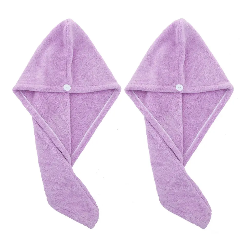 2 шт. женские быстросохнущие полотенца тюрбан для женщин коралловый флис