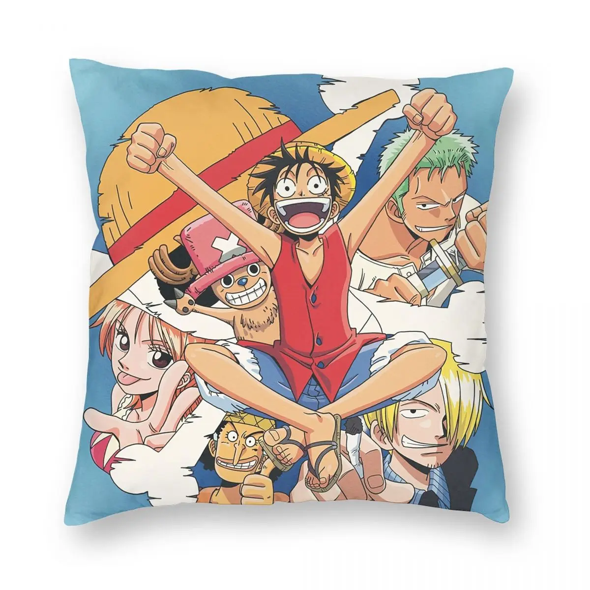 

Roronoa Zoro Tony Chopper Nami Pillowcase Soft Polyester Cushion Cover Decorations OG Straw Hat Crew Throw Pillow Case Cover