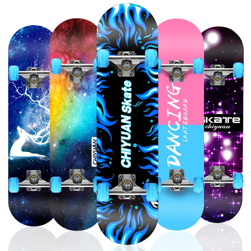

Street Beginner Skateboard Teenagers Fashion Complete Skate Board Land Surfboard Drift Board Gyroroue Fitness Equipment BI50