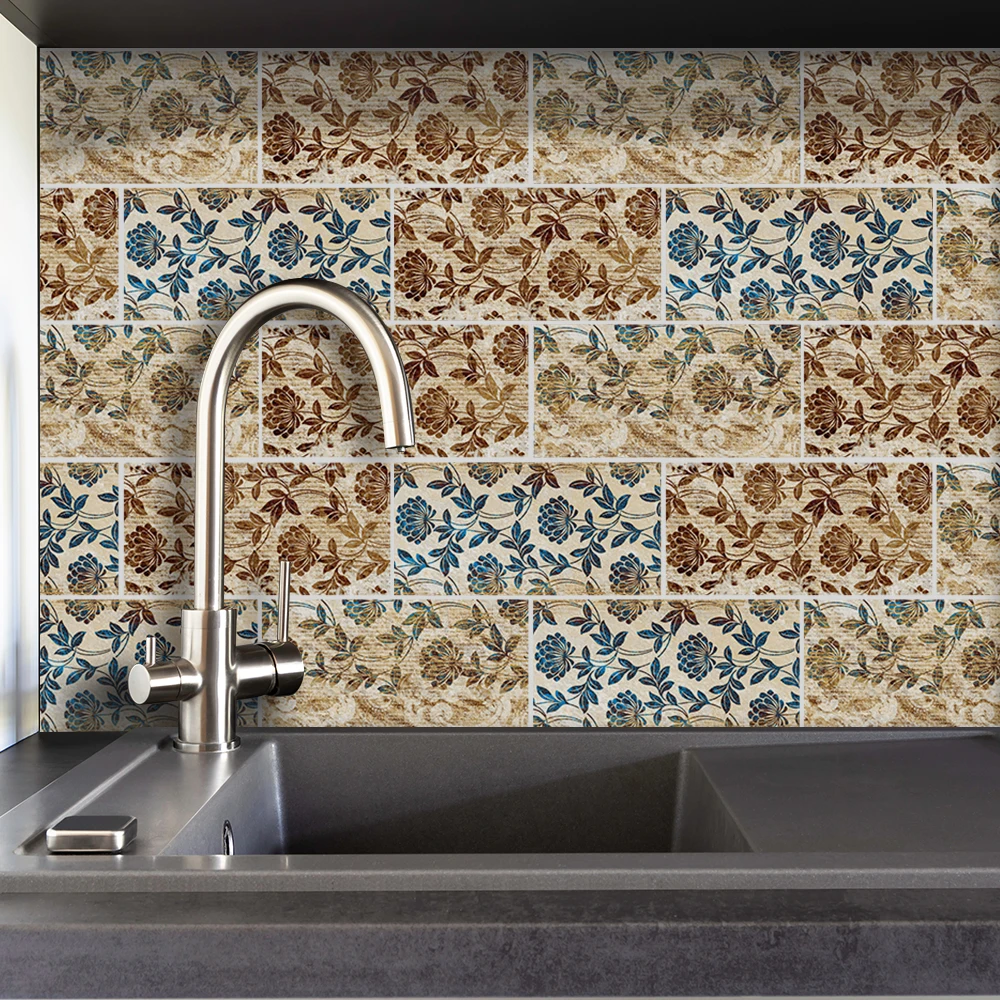 Королевский гранж цветочные настенные стикеры в стиле ретро маслостойкие