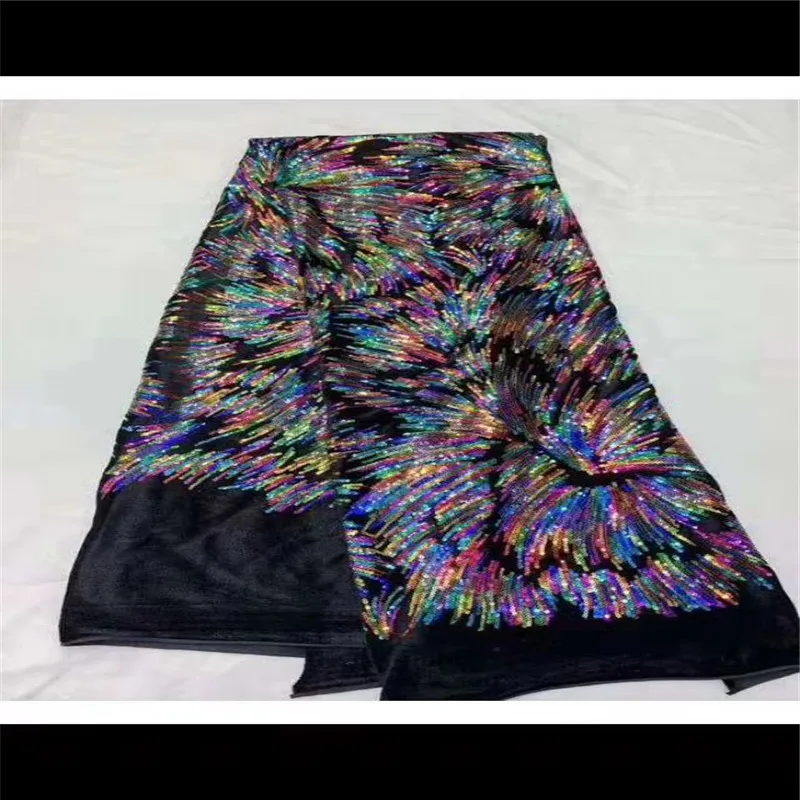 Королевская Синяя африканская кружевная ткань высокого качества французская