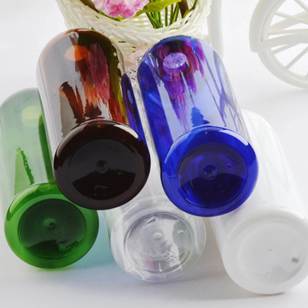 500 мл большие пустые янтарные пластиковые бутылки с черным триггером емкость для