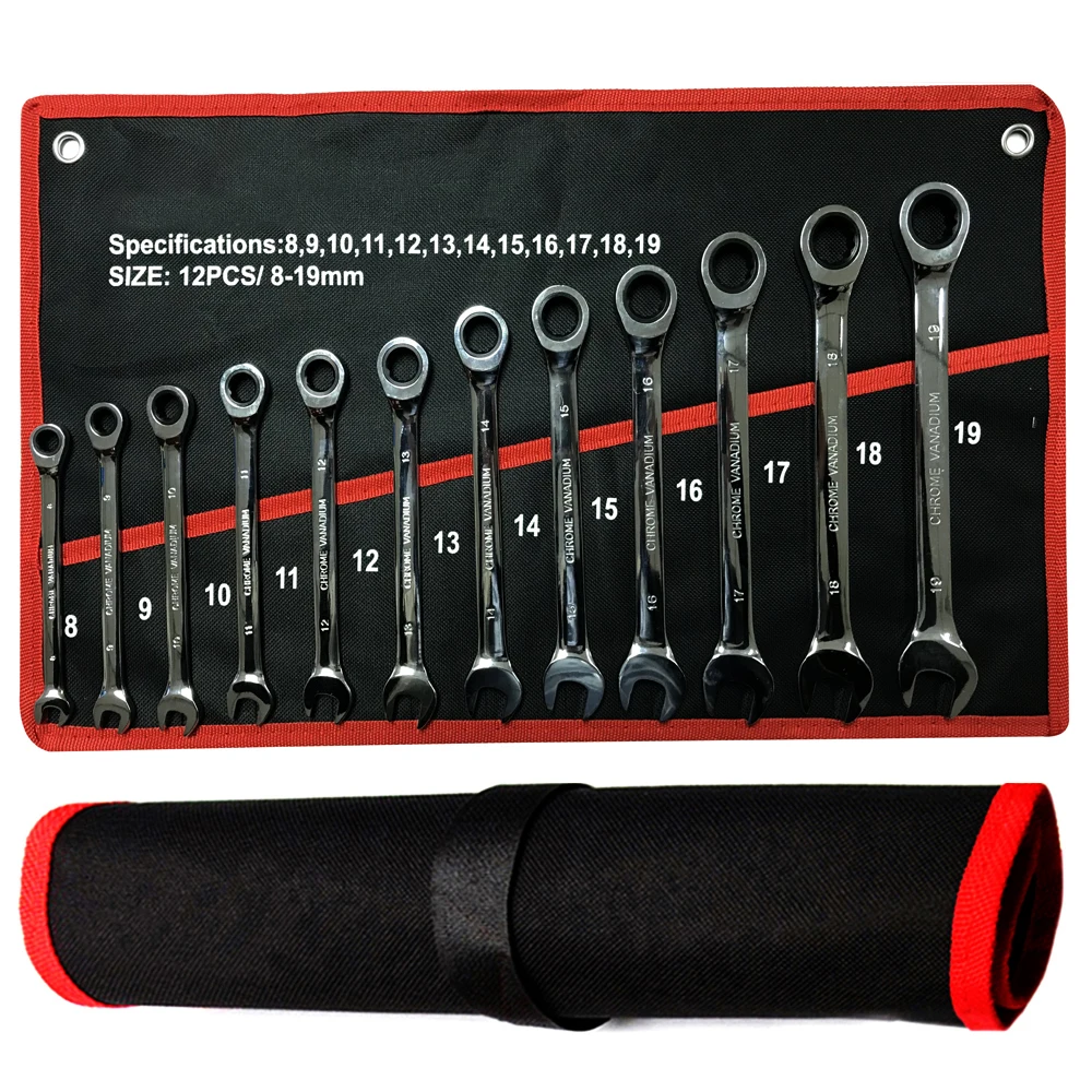 Набор ключей с храповым механизмом и фиксированной головкой комплект ручного