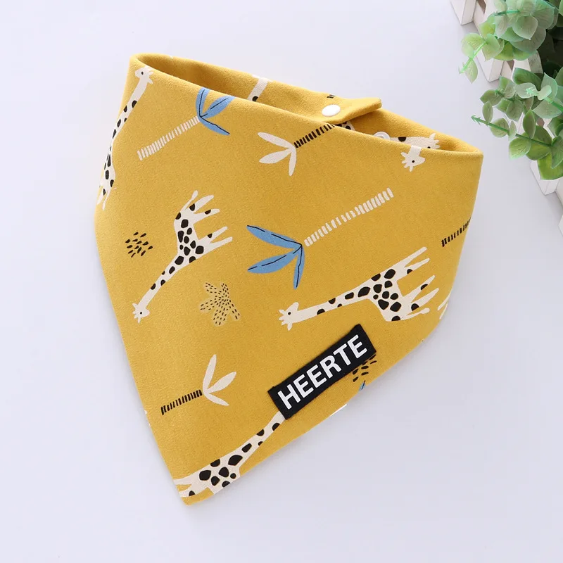 

Baby Bibs Cotton Baberos Cartoon Animal Print Baby Bandana Bibs Saliva Towel WHT071