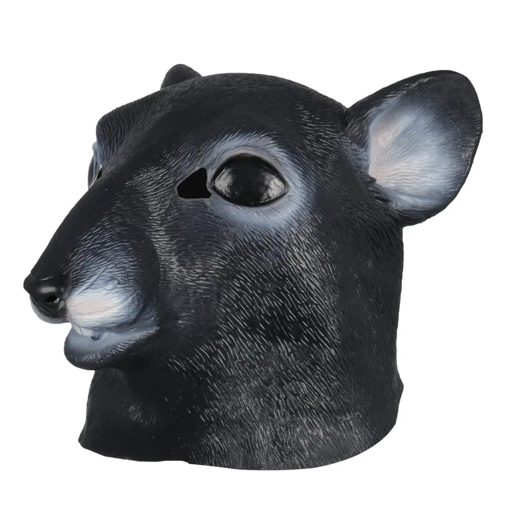 Животные крыса Хэллоуин костюмы с масками мышь латексная маска для вечерние