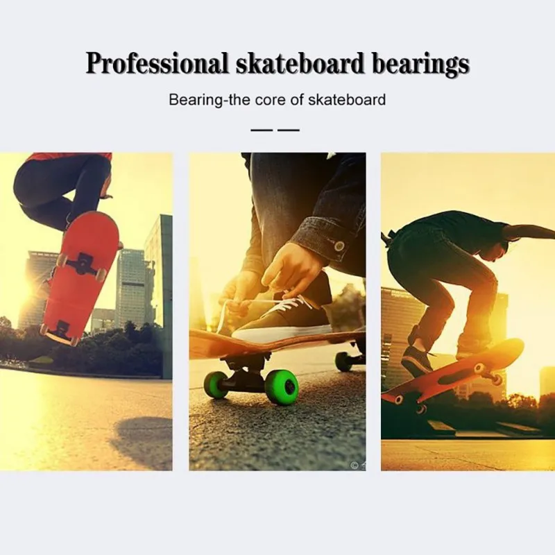 

8pcs/16pcs/32pcs 608 Bearing Skateboard Inline Roller Skate Wheel Bearing Anti-rust Skateboard Wheel Bearing Sealed 22x7mm