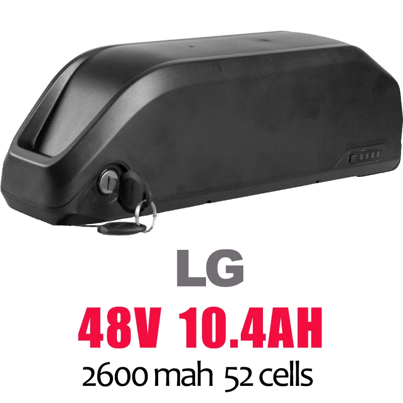 48V10.4AH Ebike LG литиевая батарея 48 в 52 в 21 Ач 23.8ач для Bafang BBS02 BBSHD мотор электрический велосипед литий-ионный аккумулятор ebike чехол для батареи - Цвет: 48V10.4AH