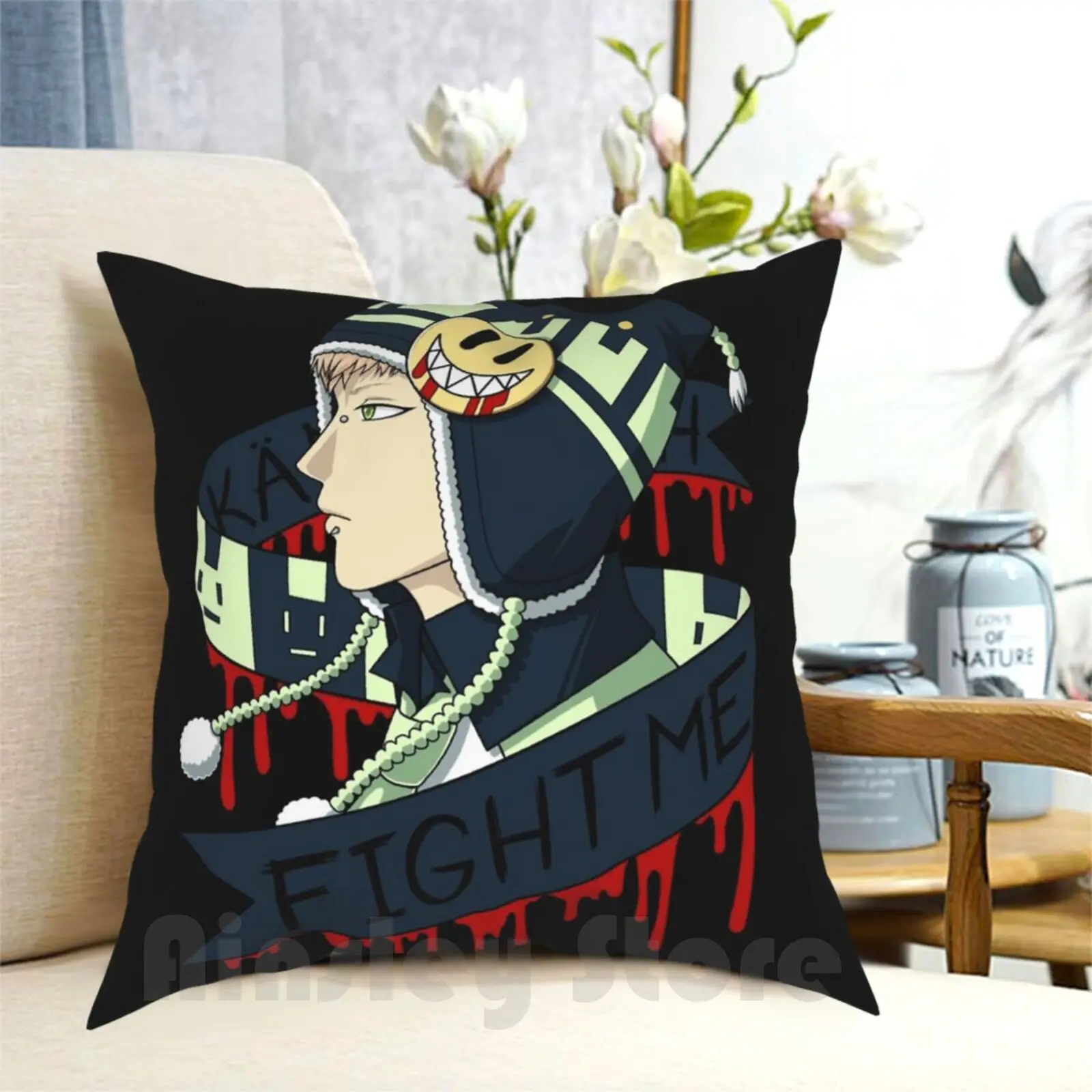 Dmmd Noiz Pillow Case Printed Home Soft Throw Pillow Dmmd Dramatical Murder Dramatical Murder Noiz Blood Banner Anime