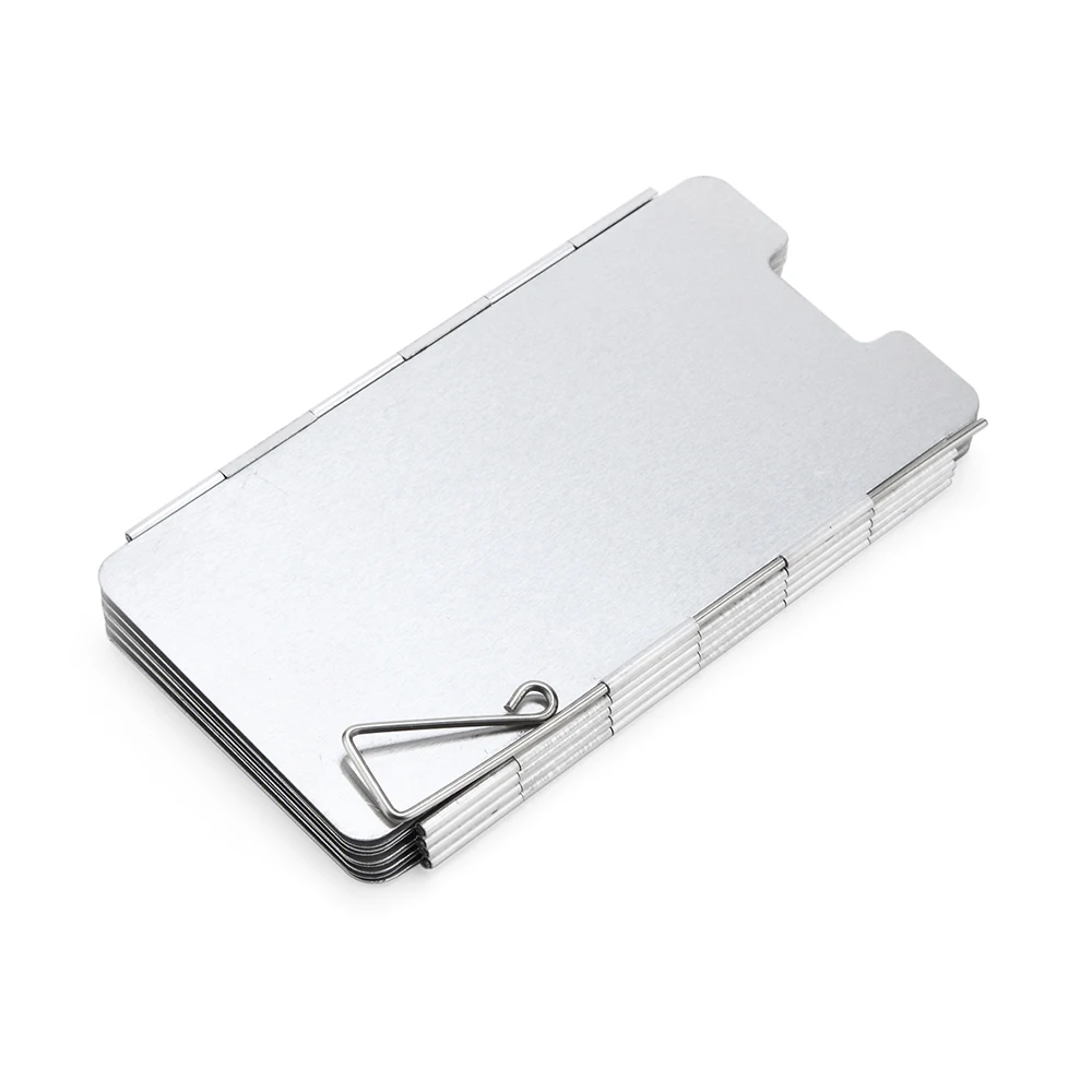 

9 Plates Foldable Gas Stove Windshield Outdoor Camping Cooking Burner Windproof Screen Aluminium Alloy Outdoor Stove Wind Shield