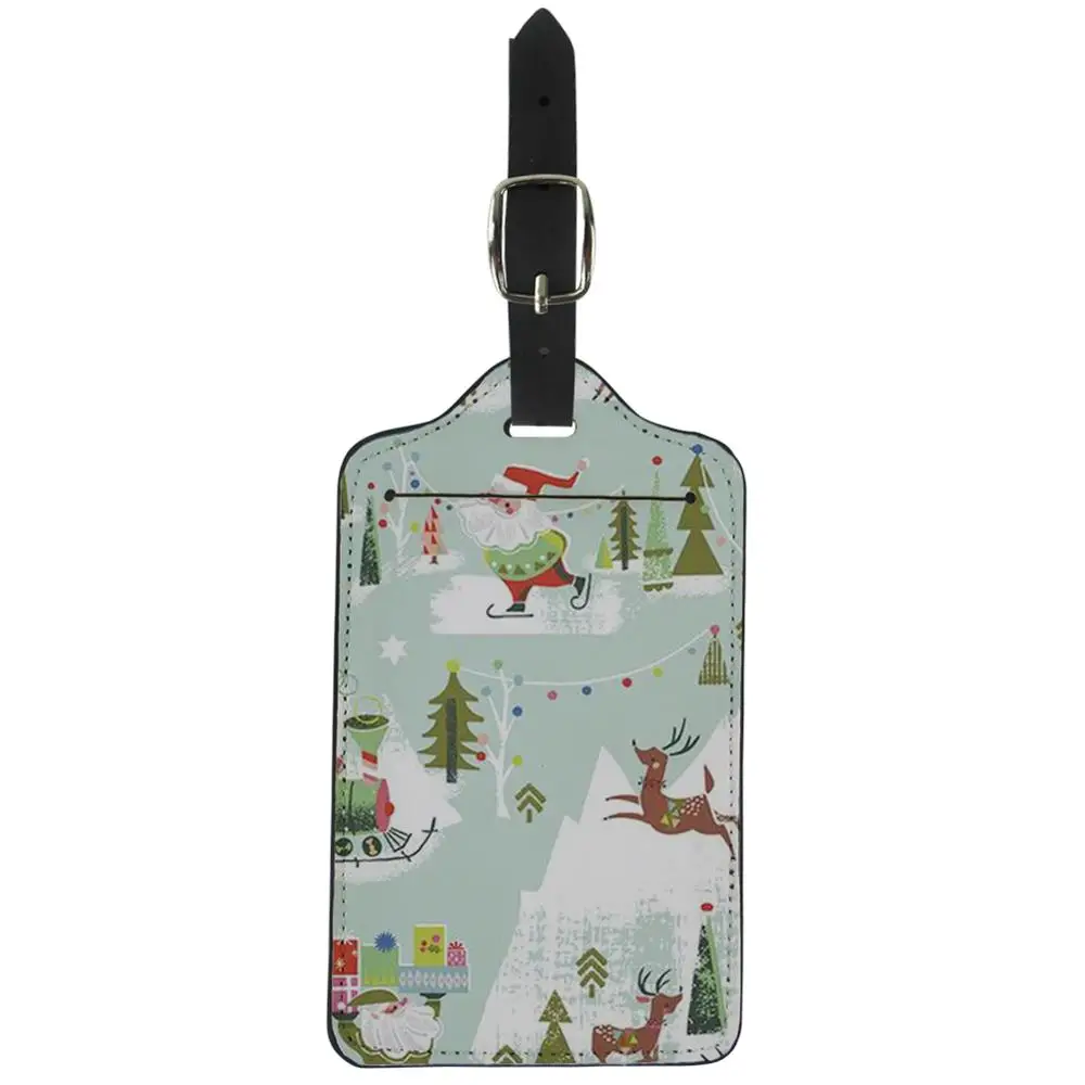 Бирка для чемодана подвеска в виде рождественского леса аксессуары путешествий