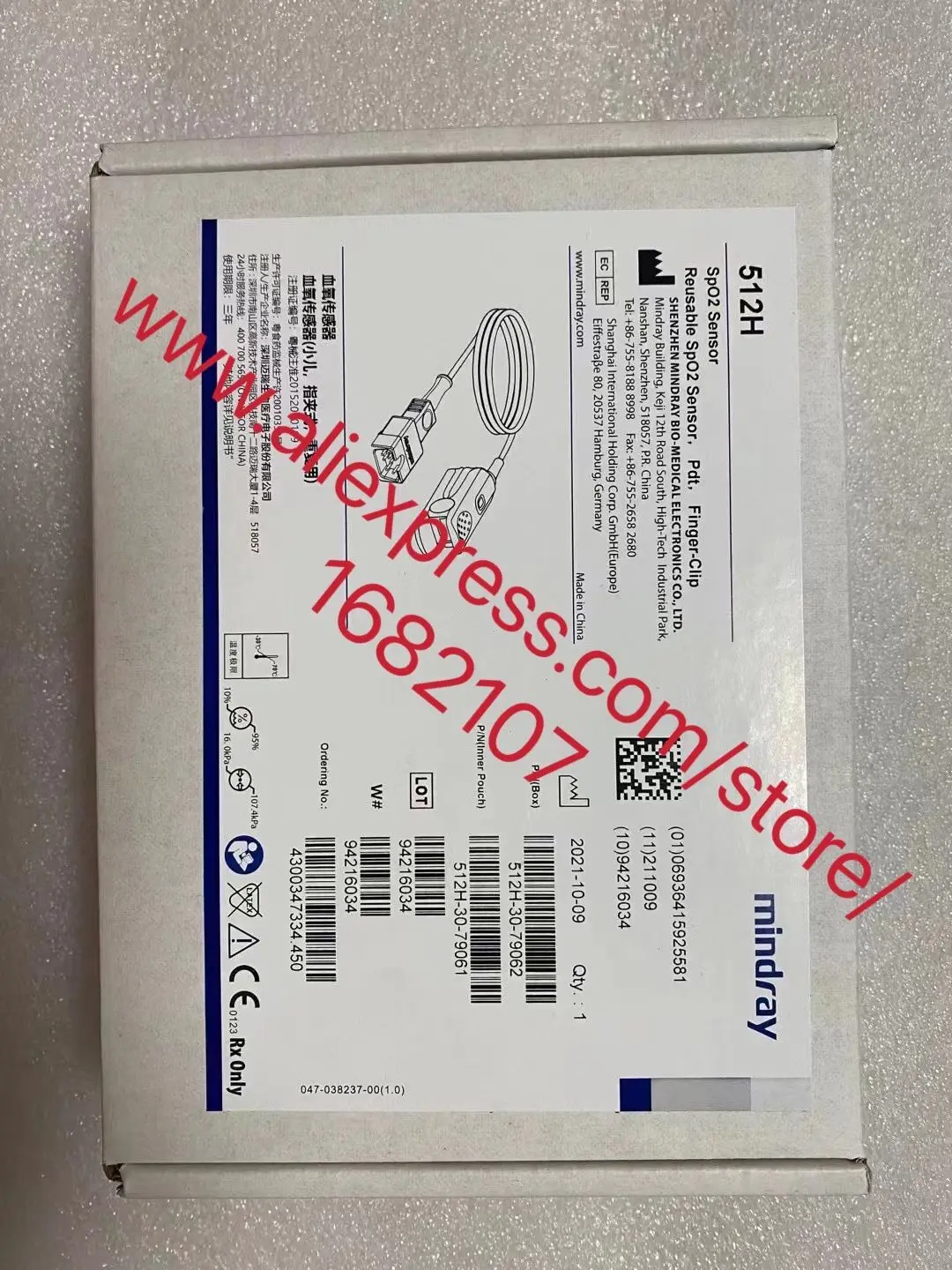 Оригинальный педиатрический датчик Spo2 Mindray 512H с зажимом на палец DB 9Pin |