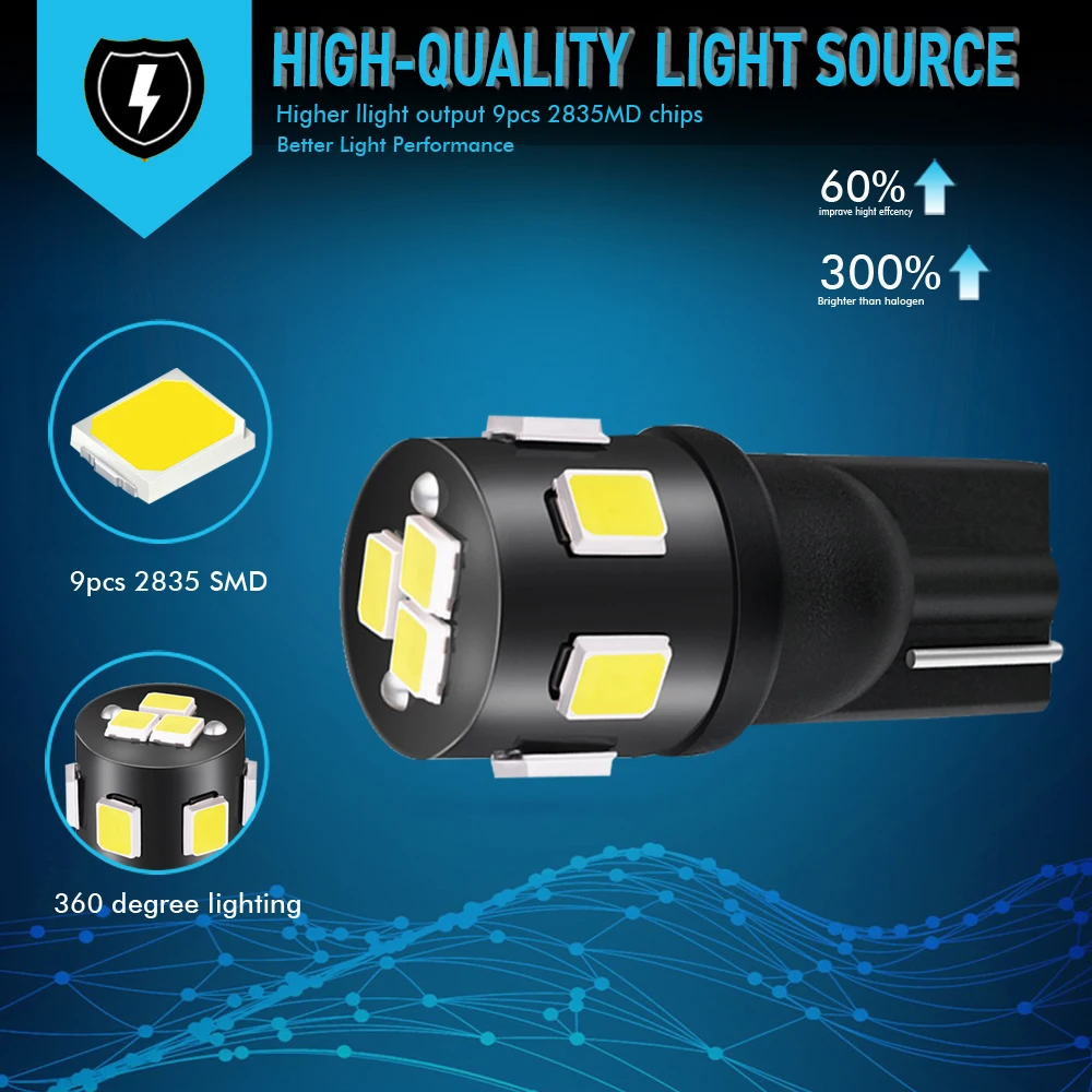 4pcs W5W T10 Led Bulb Car Interior Light 194 168 Reading For Ford Focus 2 3 Fiesta MK2 MK3 Mondeo MK4 Fusion Ranger | Автомобили и
