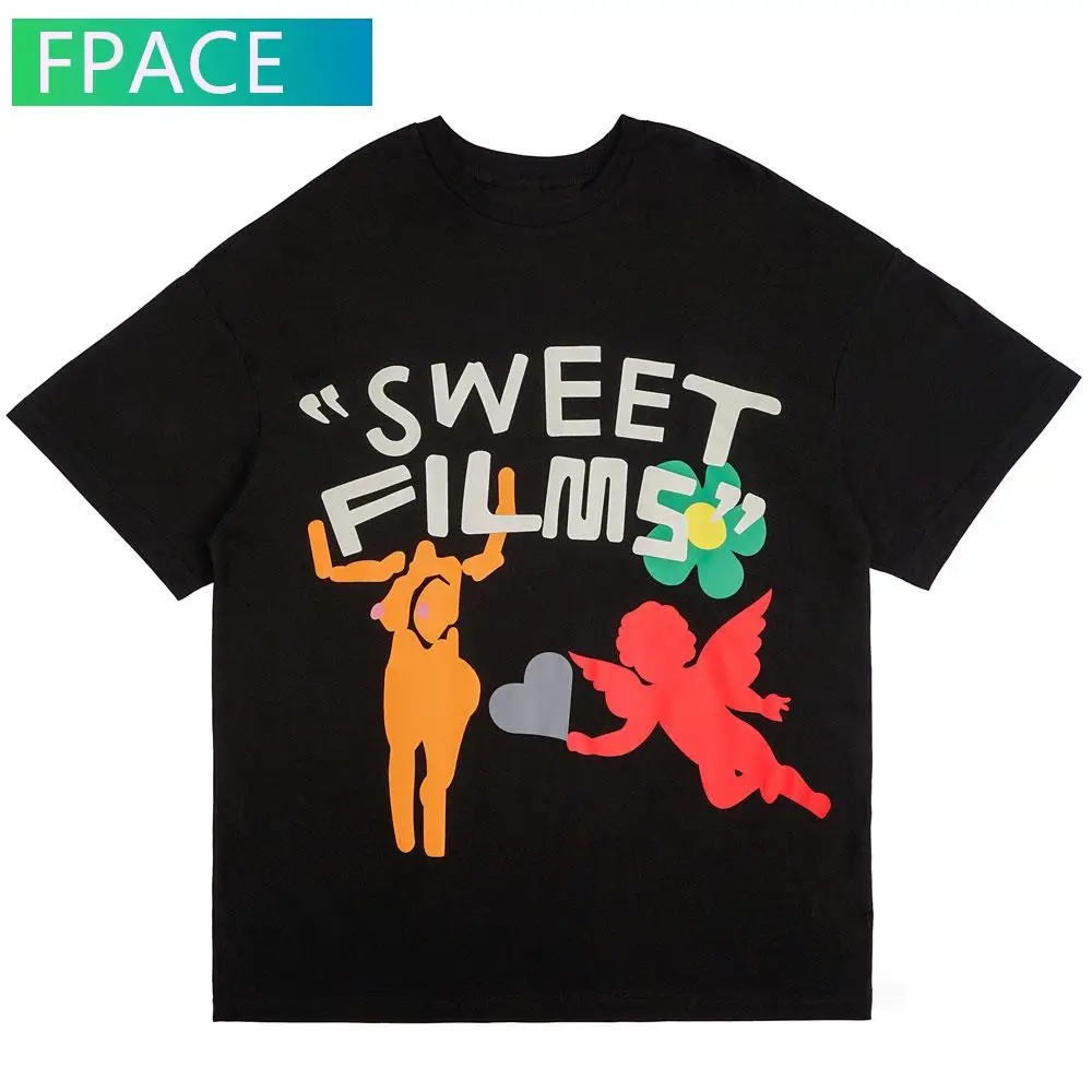 

FPACE Tshirts Harajuku Cartoon Cupid Print Streetwear T-Shirts Harajuku Hip Hop Casual Cotton Short Sleeve Tees Summer Tops