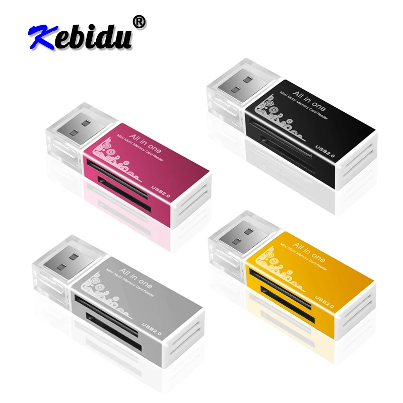 Кардридер Kebidu Smart все в одном устройство для чтения карт памяти SD/SDHC MMC/RS MMC TF/MicroSD