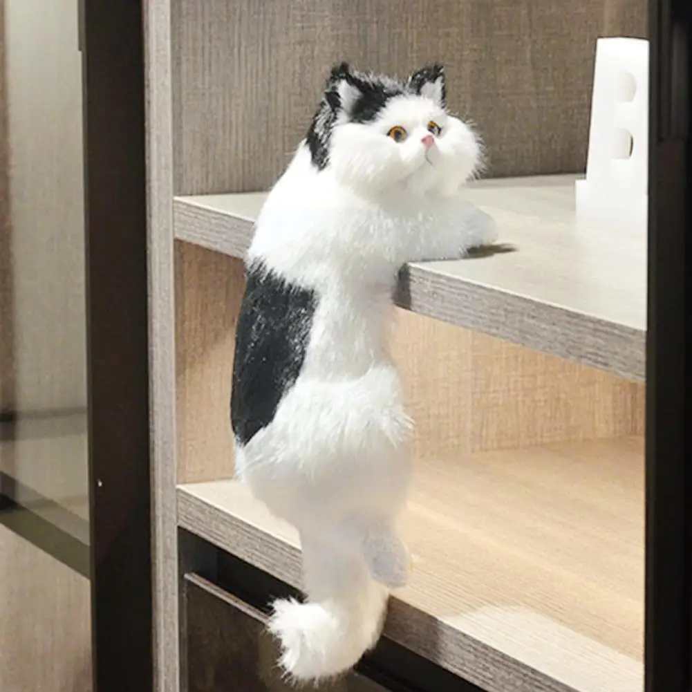 

Simulation Pet Cats Home Furnishing Animal Model Decoration Handicraft Gift Tv Crafts Home Toy Hanging Plush Ornaments Gift Y0s7