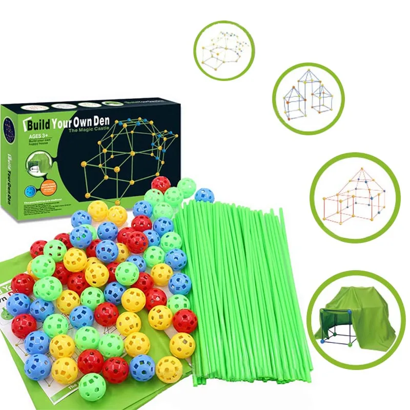 

Children's DIY Beads Game House Tent Castle Assembling Building Blocks Cross-Border And Educational Toys