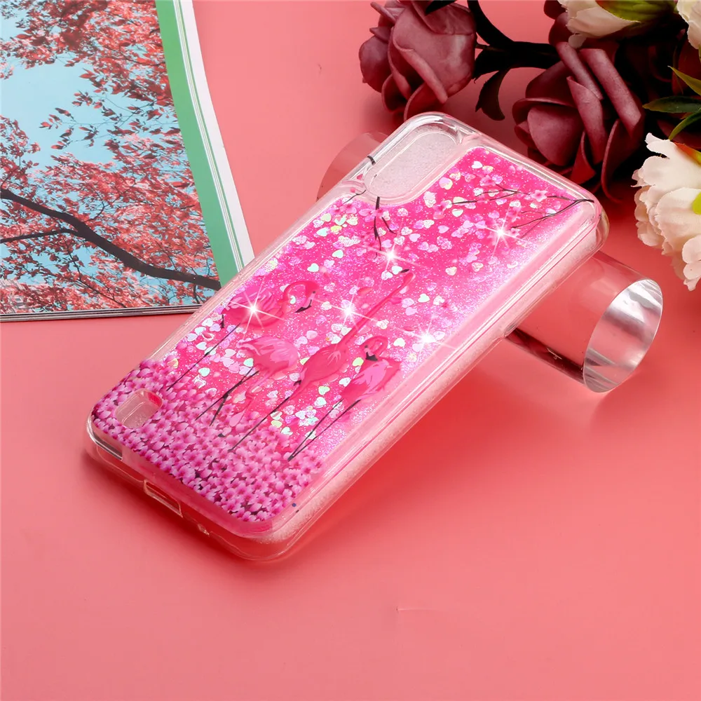 

Phone Case sFor Samsung Galaxy A51 A71 A01 A21 Case Fashion Transparent Glitter Liquid Soft Silicone TPU Cover Capa Coque Fundas