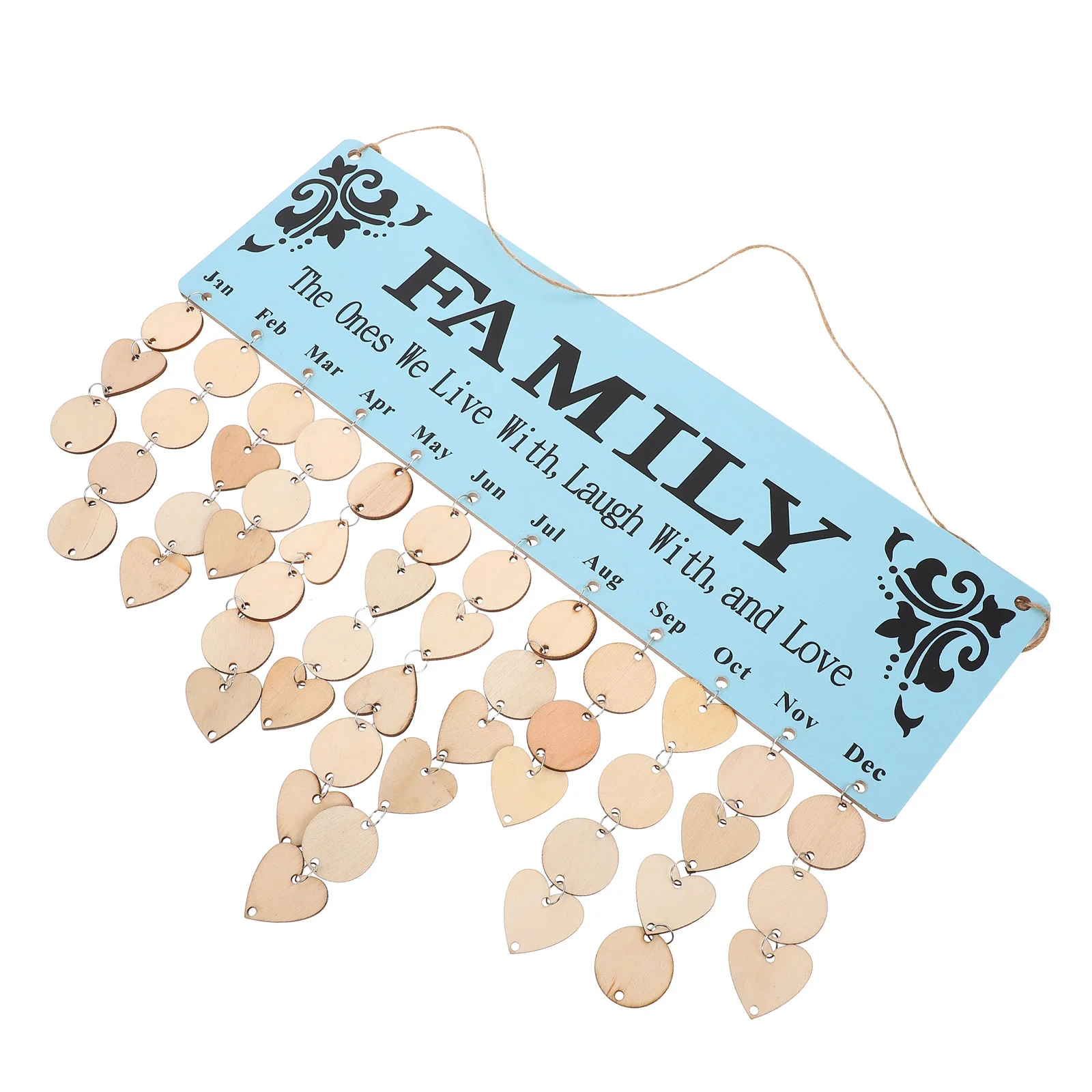 

1 Set DIY Hand-painted Calendar Hanging Board Birthday Party DIY Wood Board Pendant