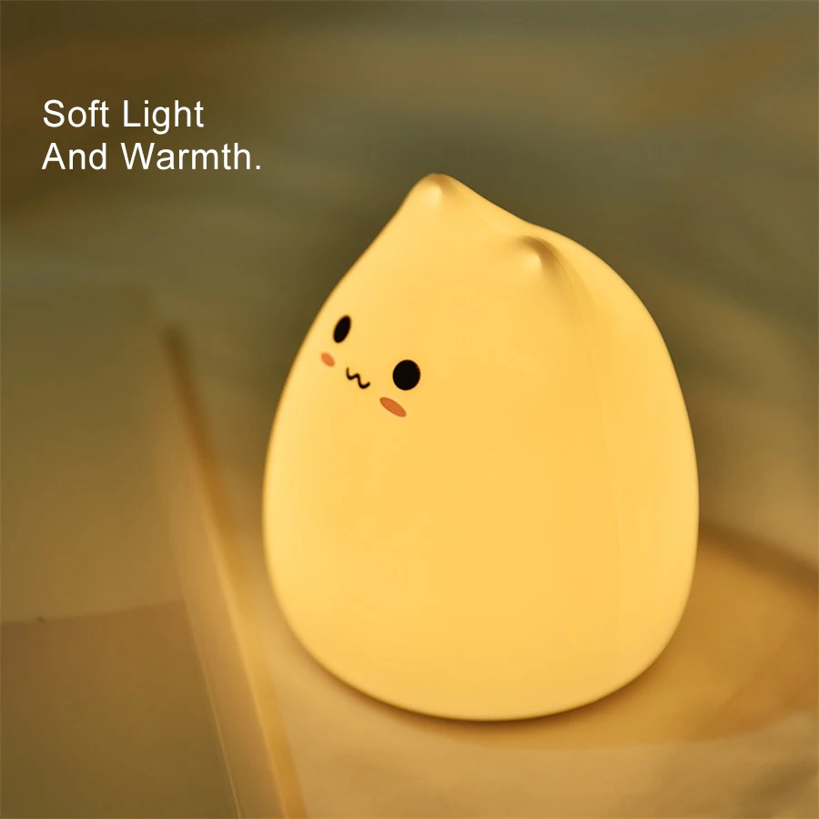 

Children Night Light Touch Colorful Cat Animal Silicone LED Sensor light 2 Modes Children Cute Night Lamp Bedroom Kawaii Light