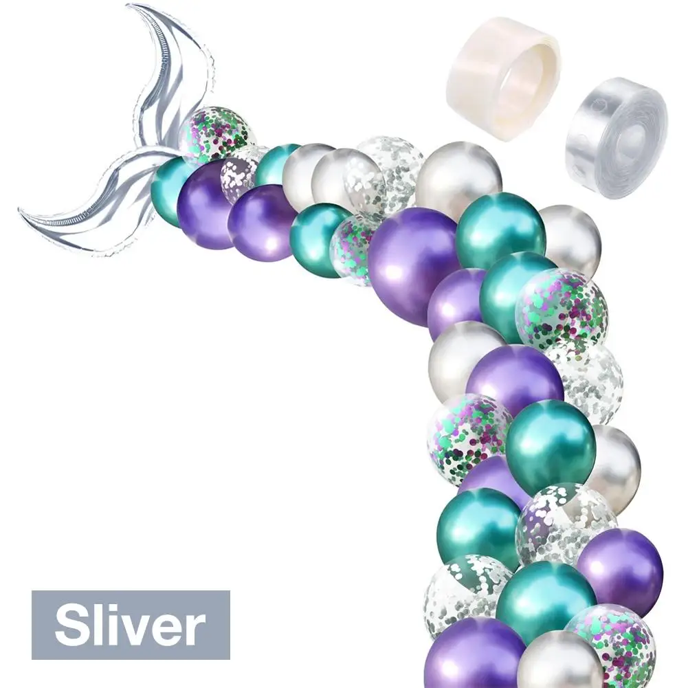 

42PCS Hot Balloon Chain Set Mermaid Tail Styling Latex Balloon For Birthday Party Decoration Party Supplies Wedding Balloons Dec