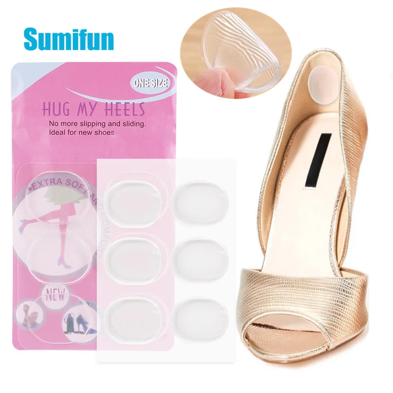 6pcs/bag Heel Anti-wearing Heel Sticker Adhesive Hydrocolloid Gel Blister Plaster Pedicure Patch Silicone Gel Soft Heel Sticker