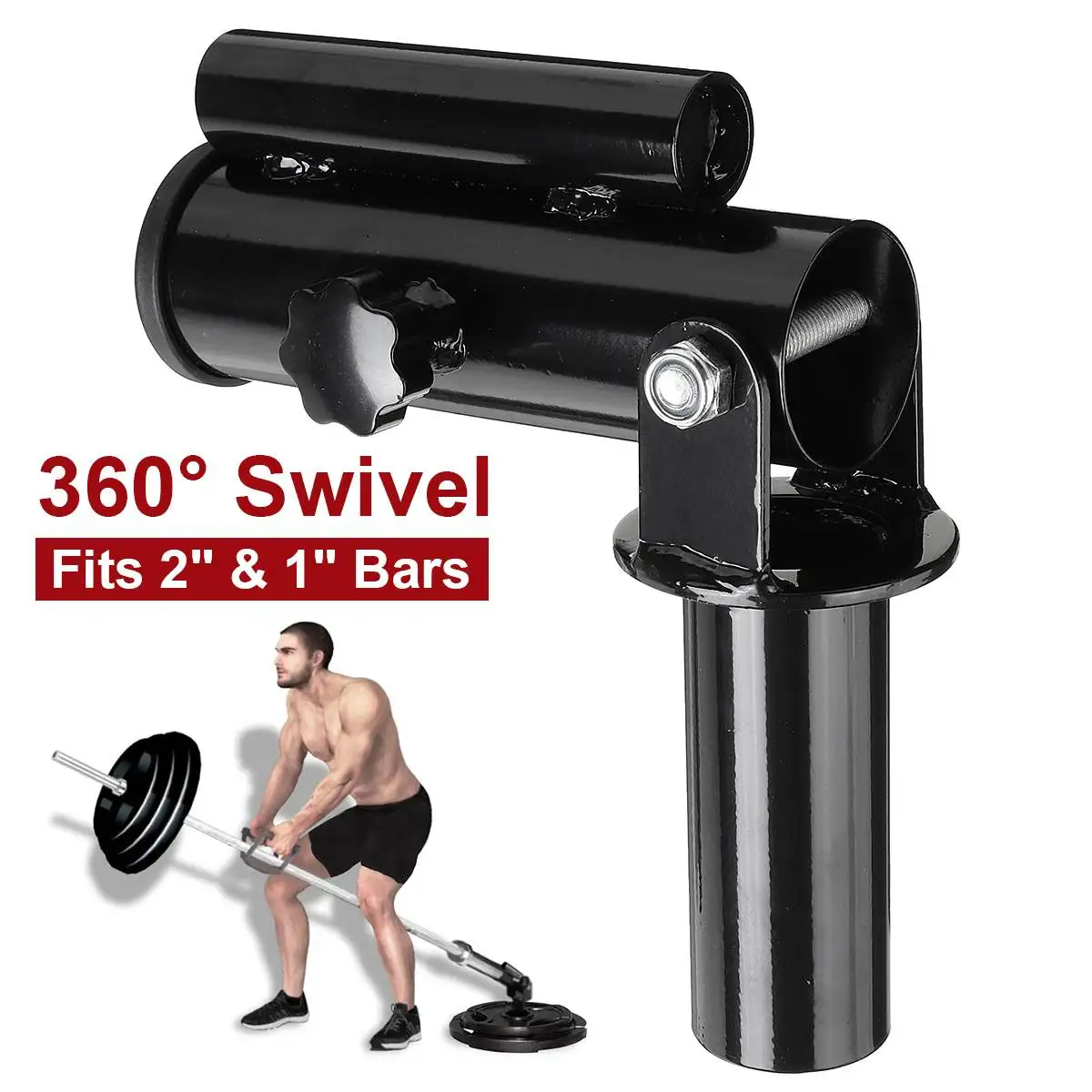 

Barbell Attachment Gym Home Fitness T-bar Row Plate Post Insert Landmines Squat Deadlift Core Strength Trainer