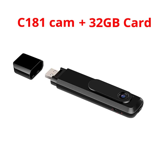 C181 Add 32GB C181 мини видеокамера HD камера DV 1080P ручка камера Full HD H.264 диктофон ручка микро Спортивная камера DVR видео Диктофон - Цвет: C181 Add 32GB