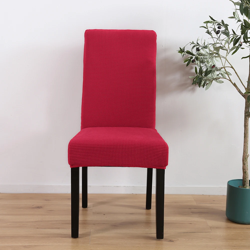 SearchI растягивающийся спандекс съемный обеденный сплошной цвет чехлы на стулья