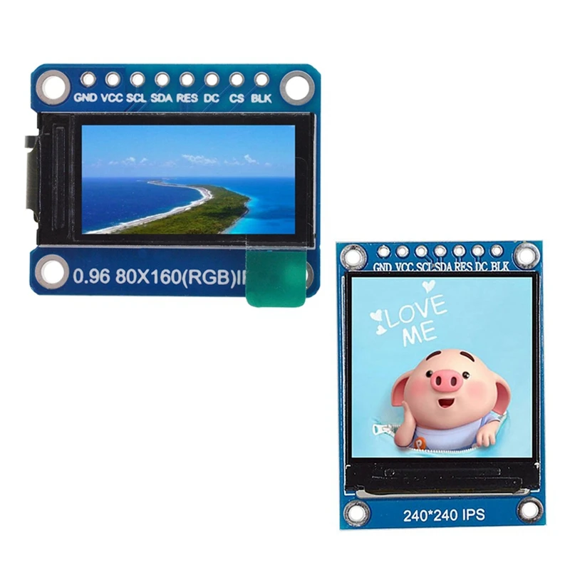 2 шт. Ips Spi Hd 65K полноцветный Tft-модуль St7735 флэш-дисплей 3 В интерфейс для Arduino Diy 0 96
