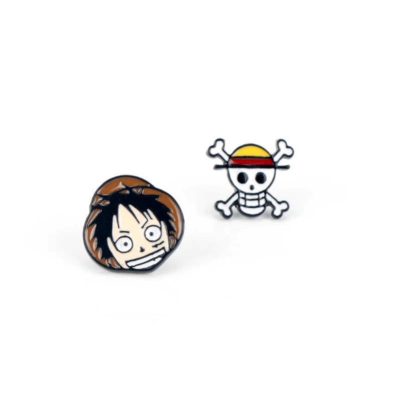 Anime One Piece Luffy Tom and Jerry Alice in Wonderland Stud Earrings The Nightmare Before Christmas Jack Sally Cute Earrings