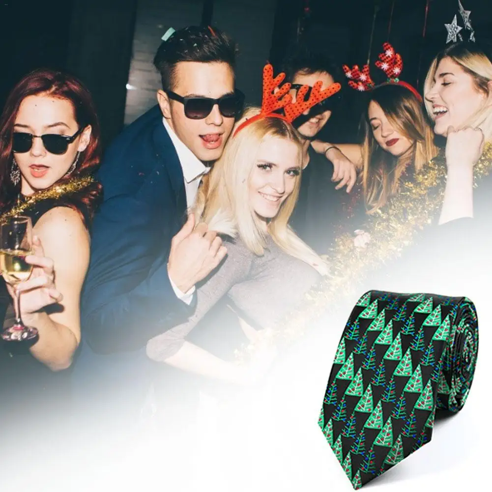 Новогодние галстуки для мужчин 7 5 см Новый Модный Мужской новогодний галстук