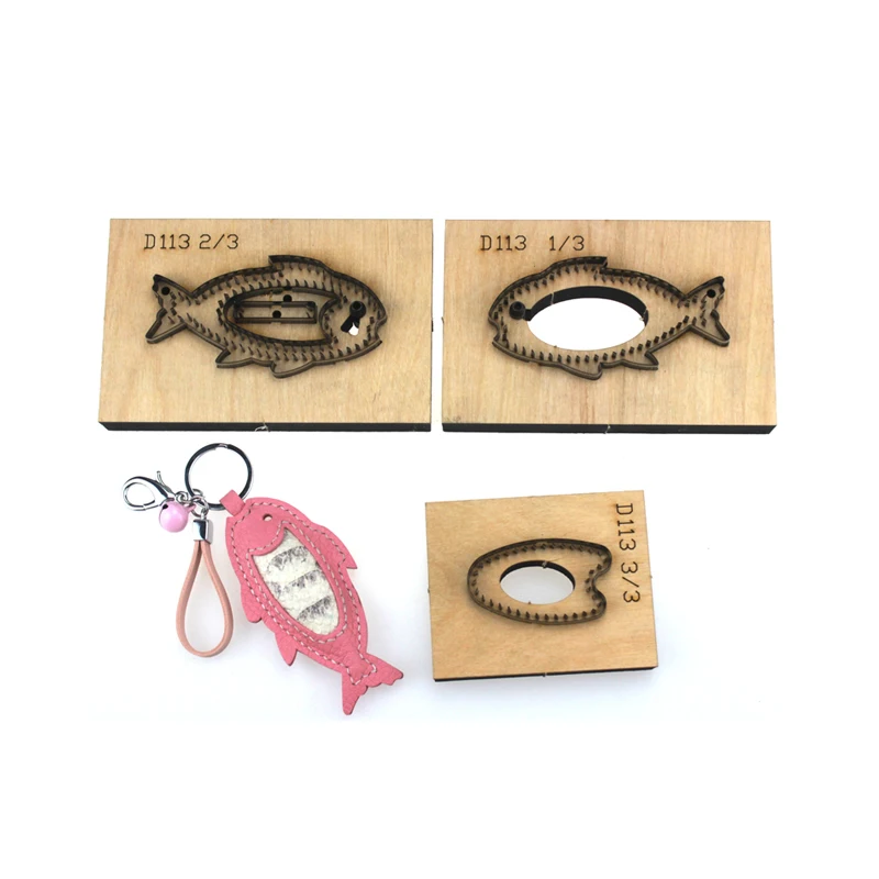

Japan steel blade dies Cutter Fish Shaped Pattern for DIY leather craft key ring knife mould die cut hand punch tool 50x100mm