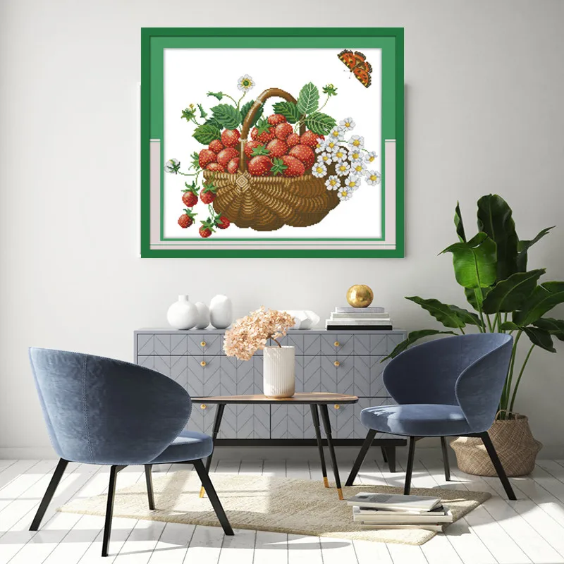 Соблазнительный Набор для творчества с клубникой Китайские узоры вышивки