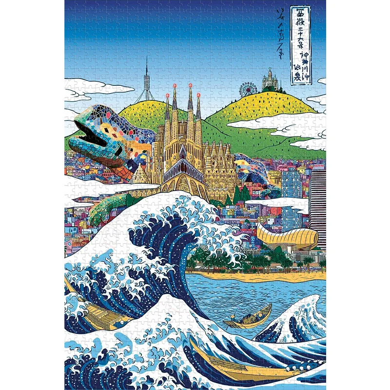 

Пазл-головоломка Kanagawa из мультфильма «Барселона», аниме 500, 1000 шт., деревянная игрушка, для взрослых и детей, образовательный подарок, высоко...