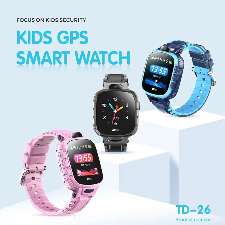 

TD26 Детские умные часы SOS телефон часы GPS Смарт-часы для детей 2G сеть Режим фото Водонепроницаемый IP67 детский подарок для Android